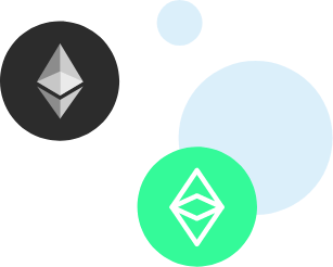 Various crypto-currency icon bubbles